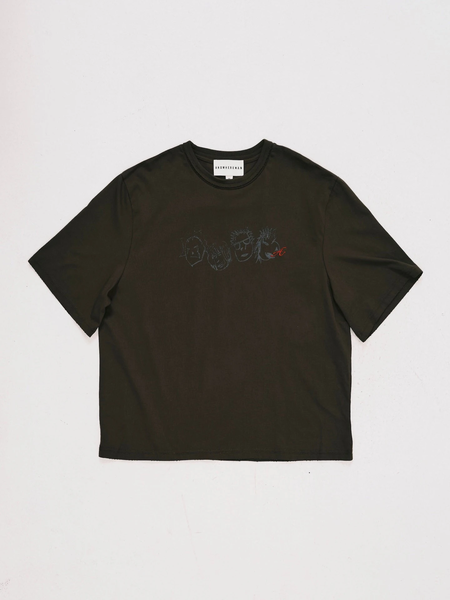 ANOWHEREMAN TEAM PRINT CROPPED TEE