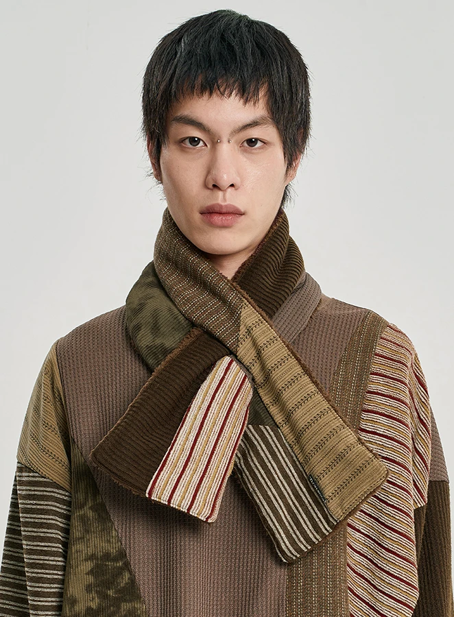 AJOBYAJO Mixed Fabric Muffler