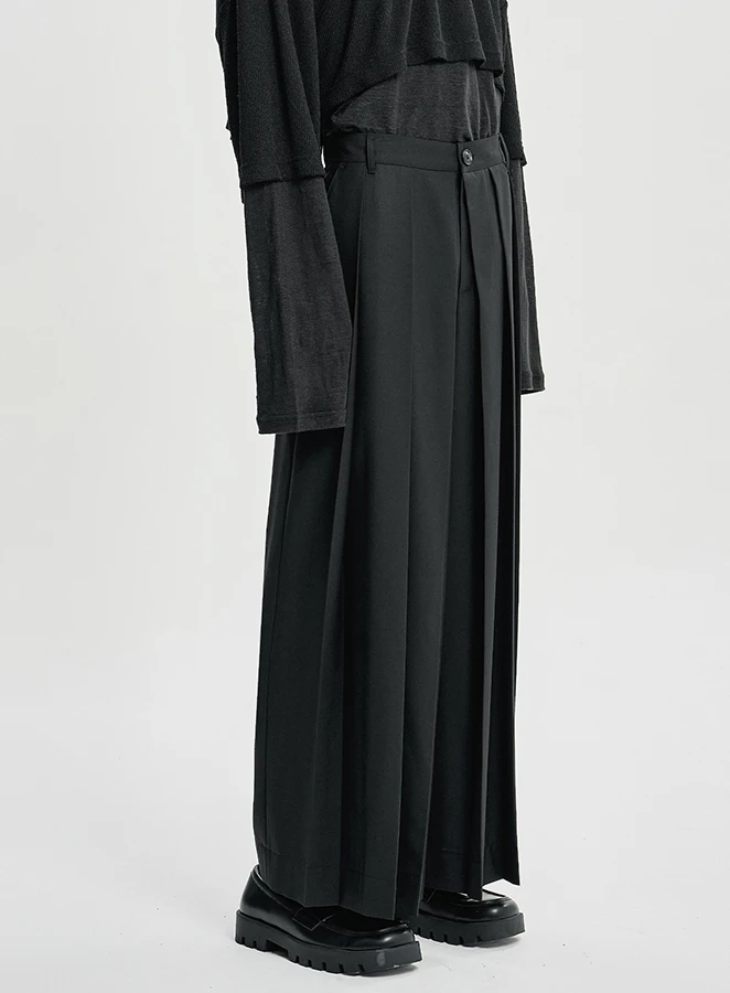 AJOBYAJO Wool Blend Hakama Pants