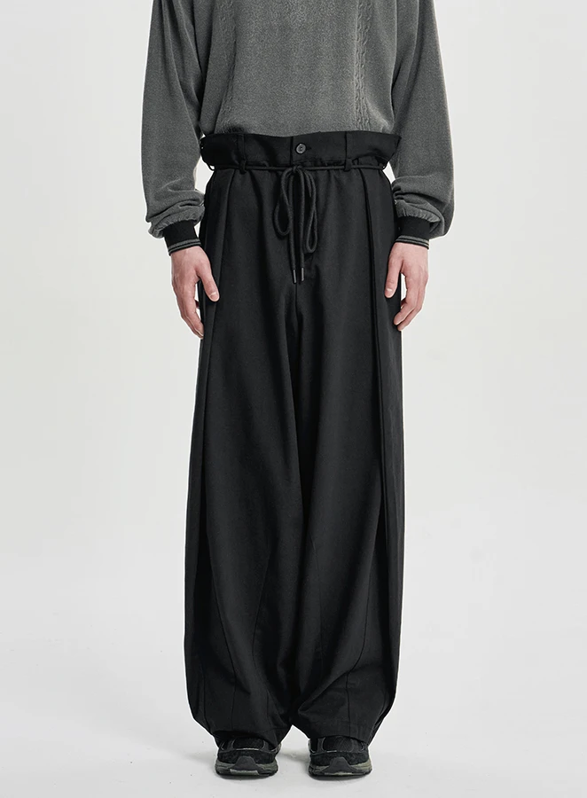 AJOBYAJO Cotton Twill One Tuck Pants