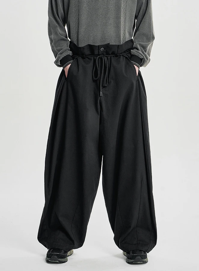 AJOBYAJO Cotton Twill One Tuck Pants