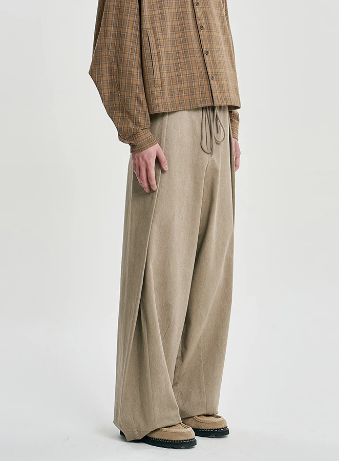 AJOBYAJO Cotton Twill One Tuck Pants