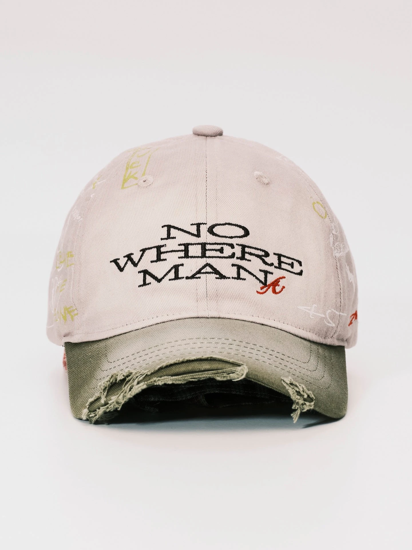 ANOWHEREMAN SKETCH RAW EDGE BASEBALL CAP