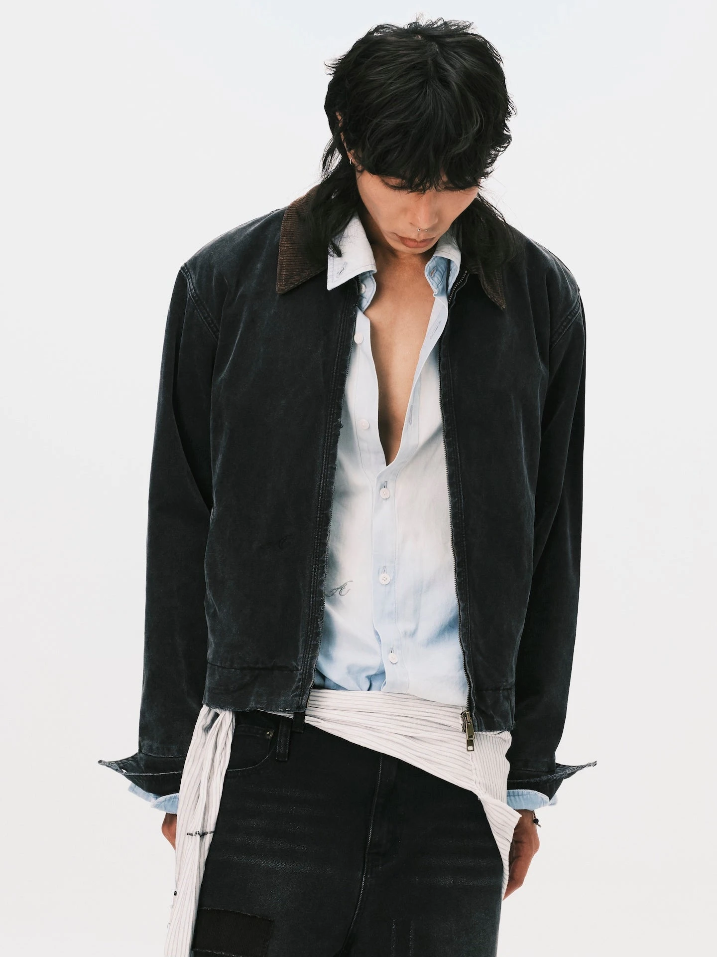 ANOWHEREMAN WASHED WORK JACKET
