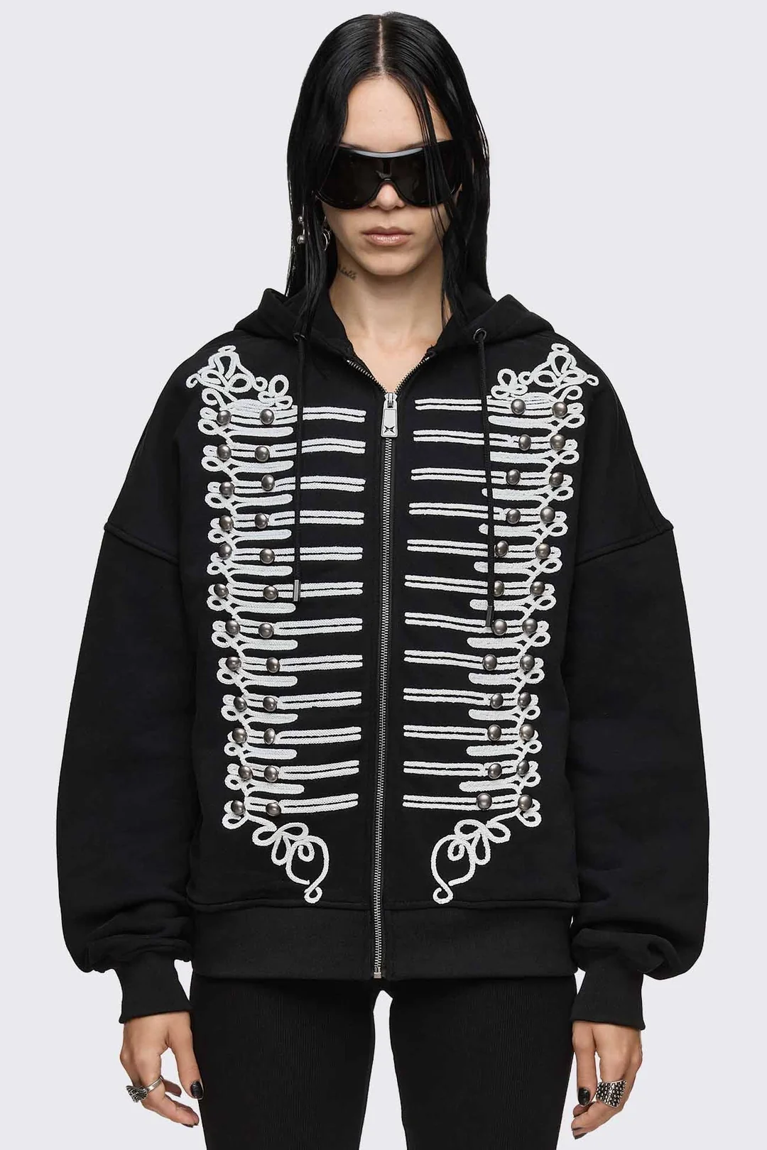 MINGA LONDON Libertine Military Zip Up Hoodie