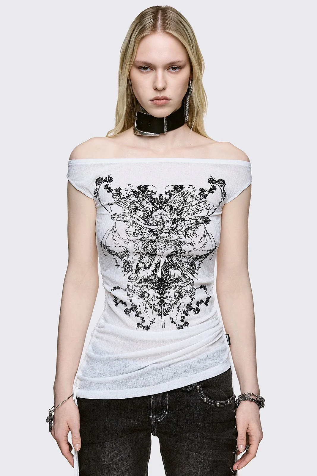 MINGA LONDON Forgive Me Not Boatneck Top