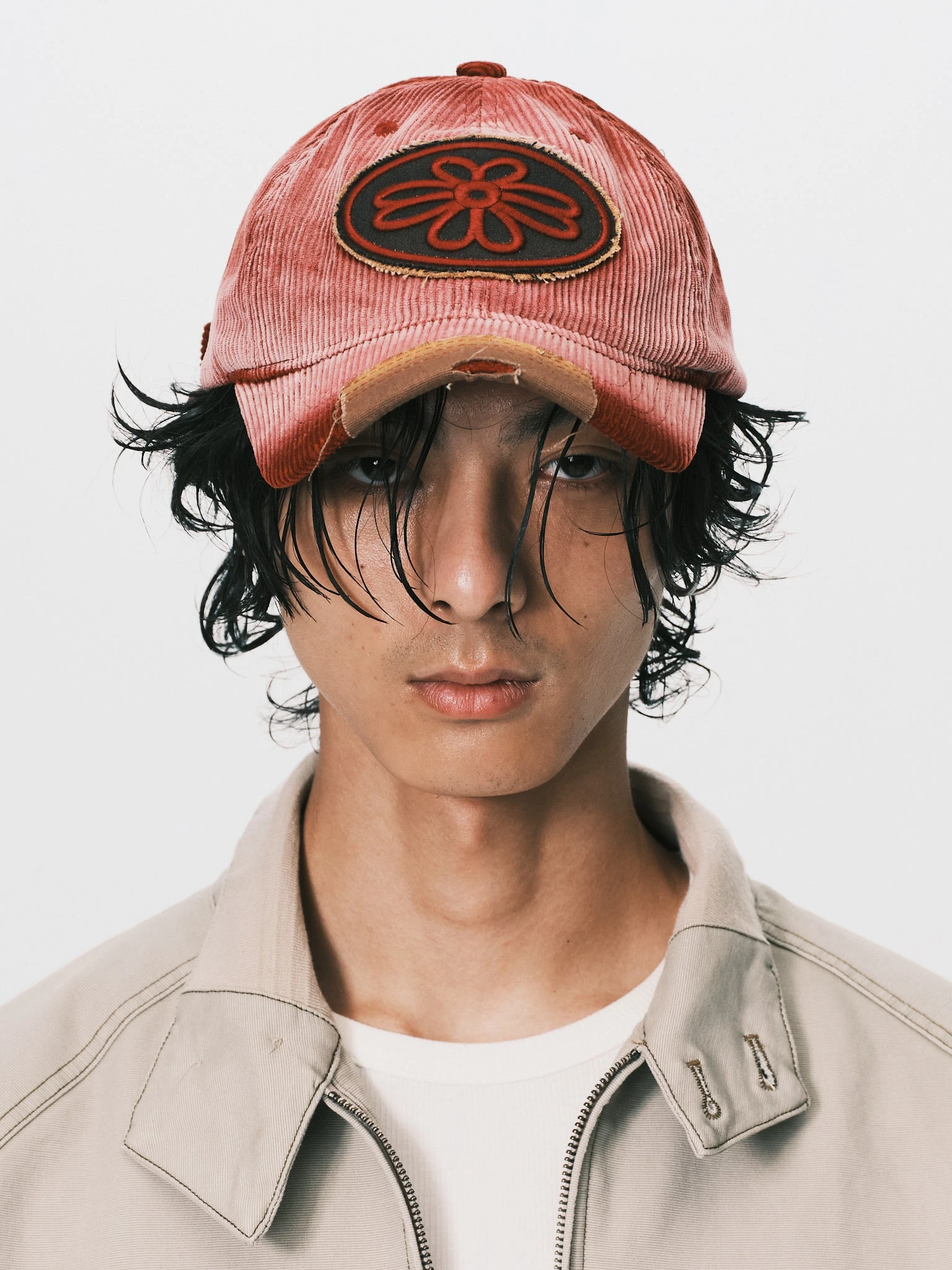 ANOWHEREMAN PATCHED CORDUROY CAP