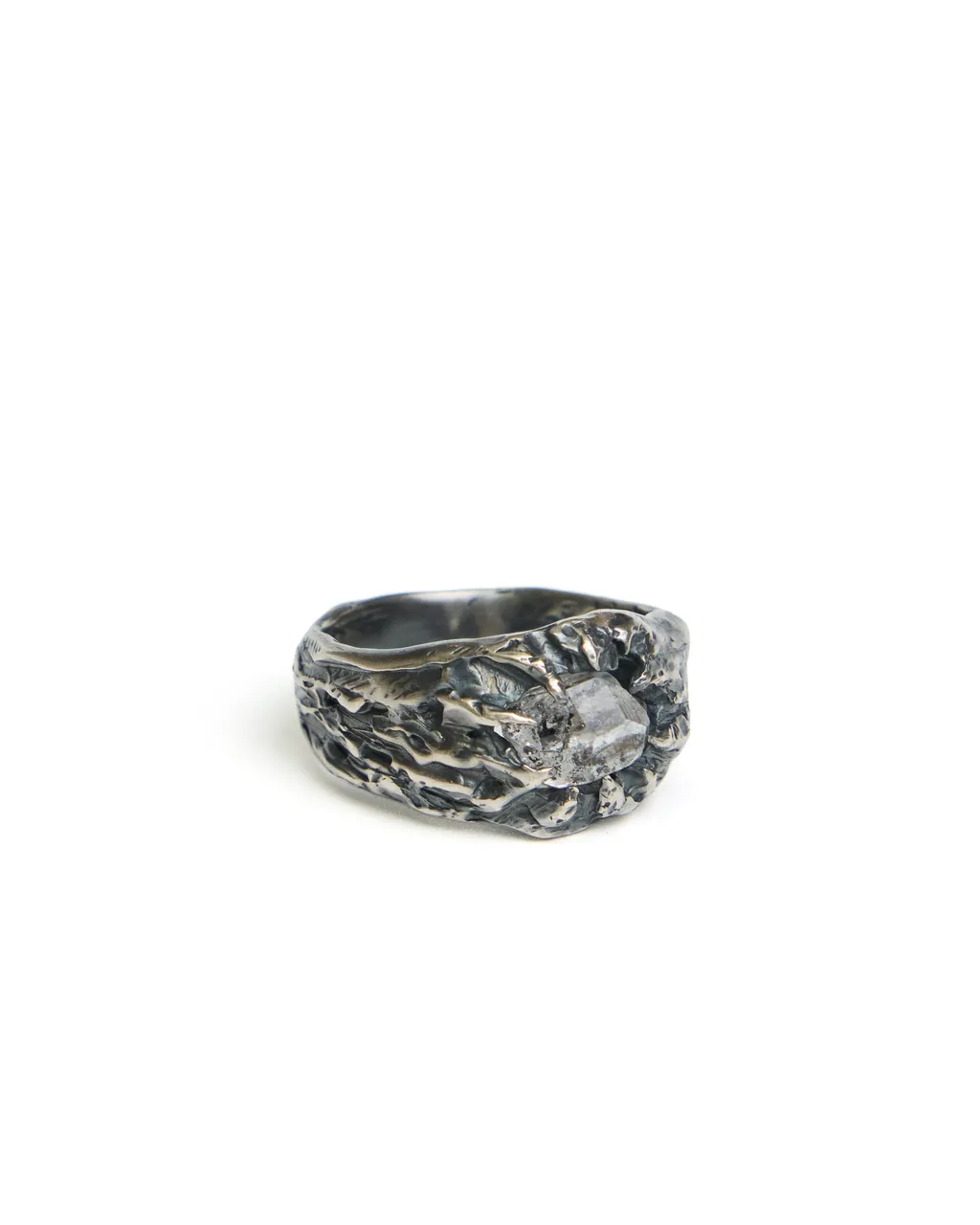 VACANT ES0198 Herkimer Diamond Silver Ring