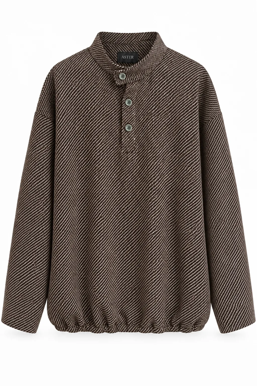 ASTER Stand Collar Half-Placket Top