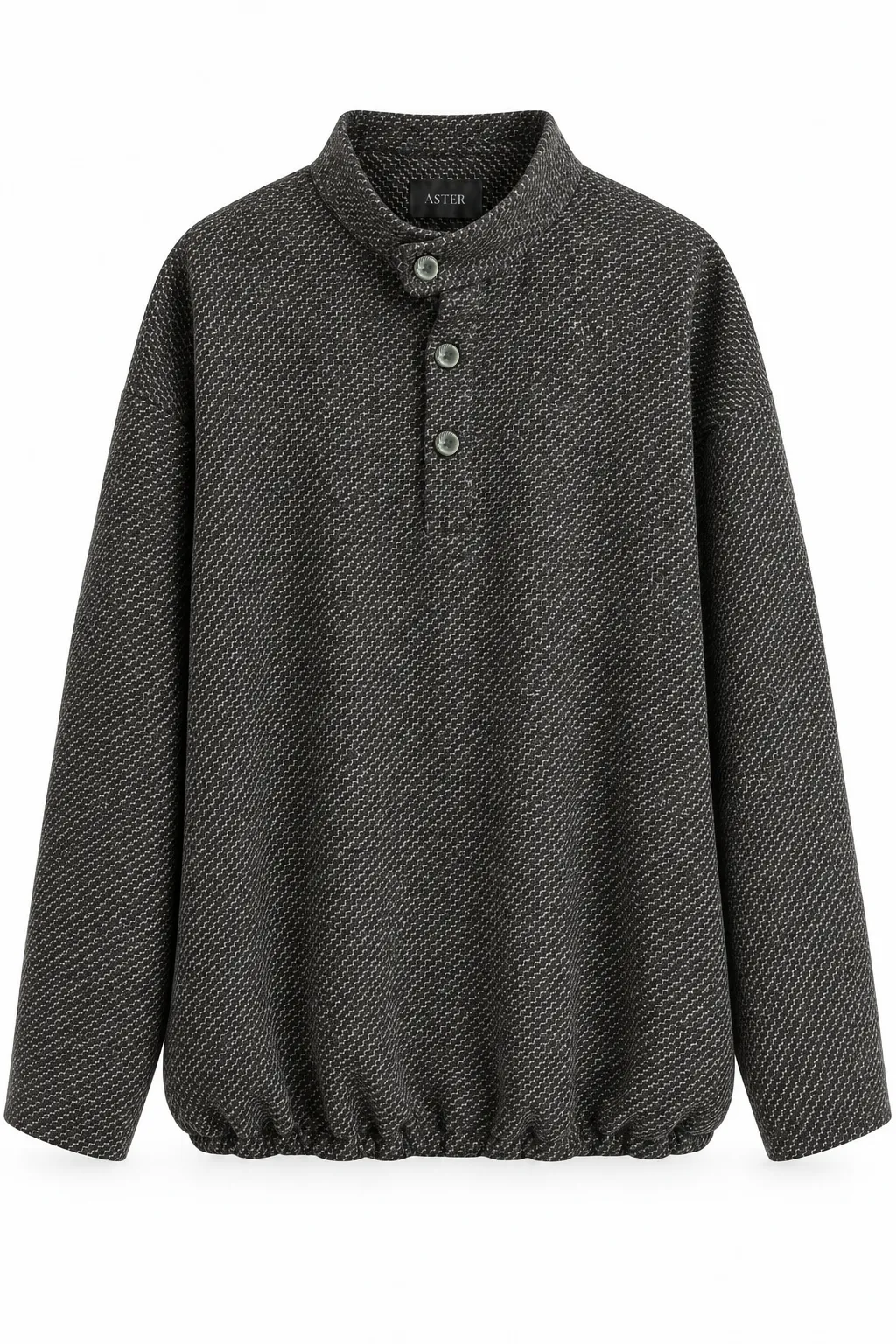 ASTER Stand Collar Half-Placket Top