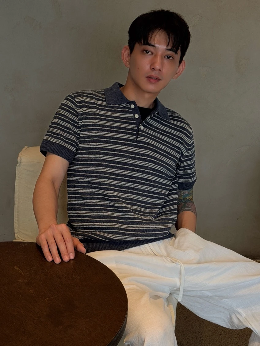 天絲亞麻提花POLO