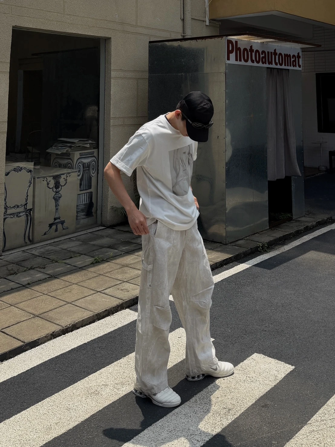 極簡渲染寬版工裝褲