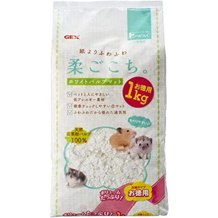 GEX小動物柔軟白淨棉紙墊料