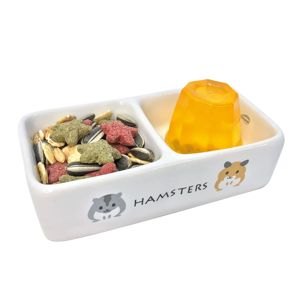 Marukan寵物鼠用陶瓷雙碗