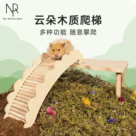雲朵造景木質大爬梯