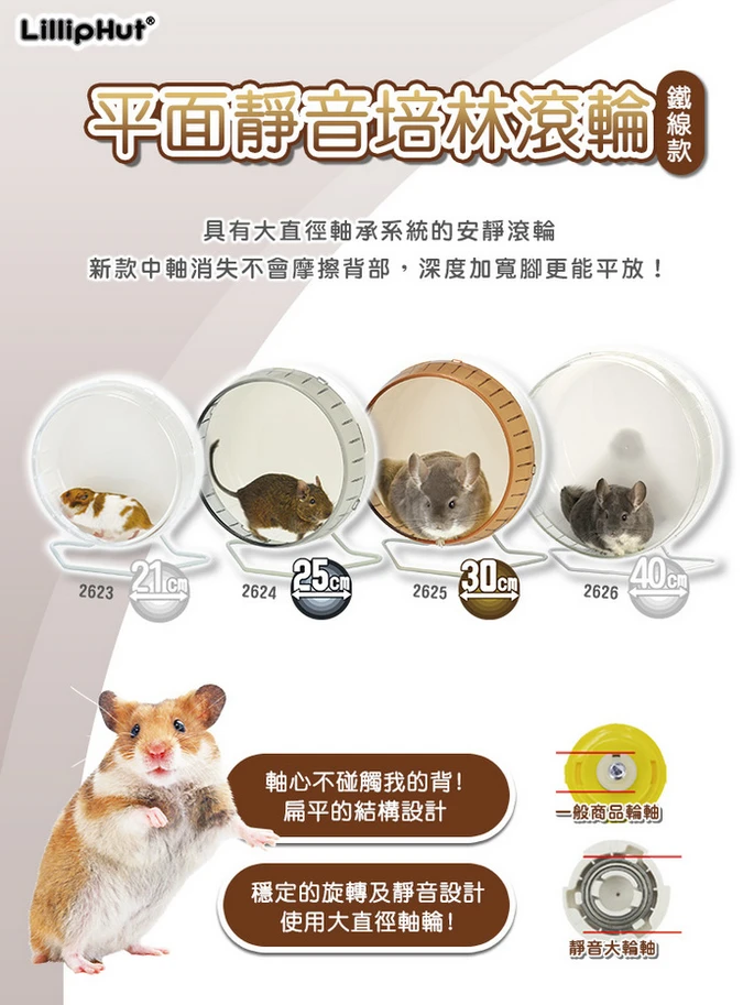LillipHut 麗利寶 平面靜音培林滾輪30公分