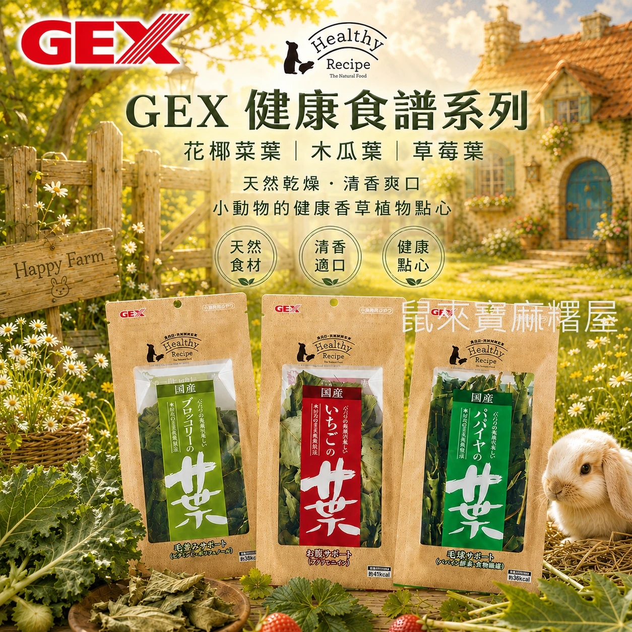 GEX健康食譜系列 花椰菜葉/木瓜葉/草莓葉