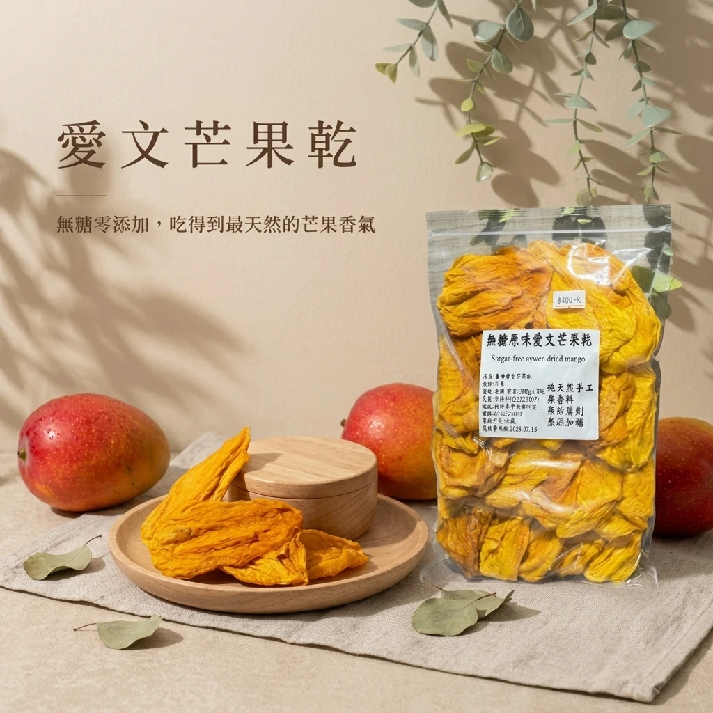 無糖台灣愛文芒果乾