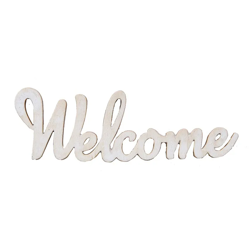ZE-9001 木製Welcome裝飾片-大/4入