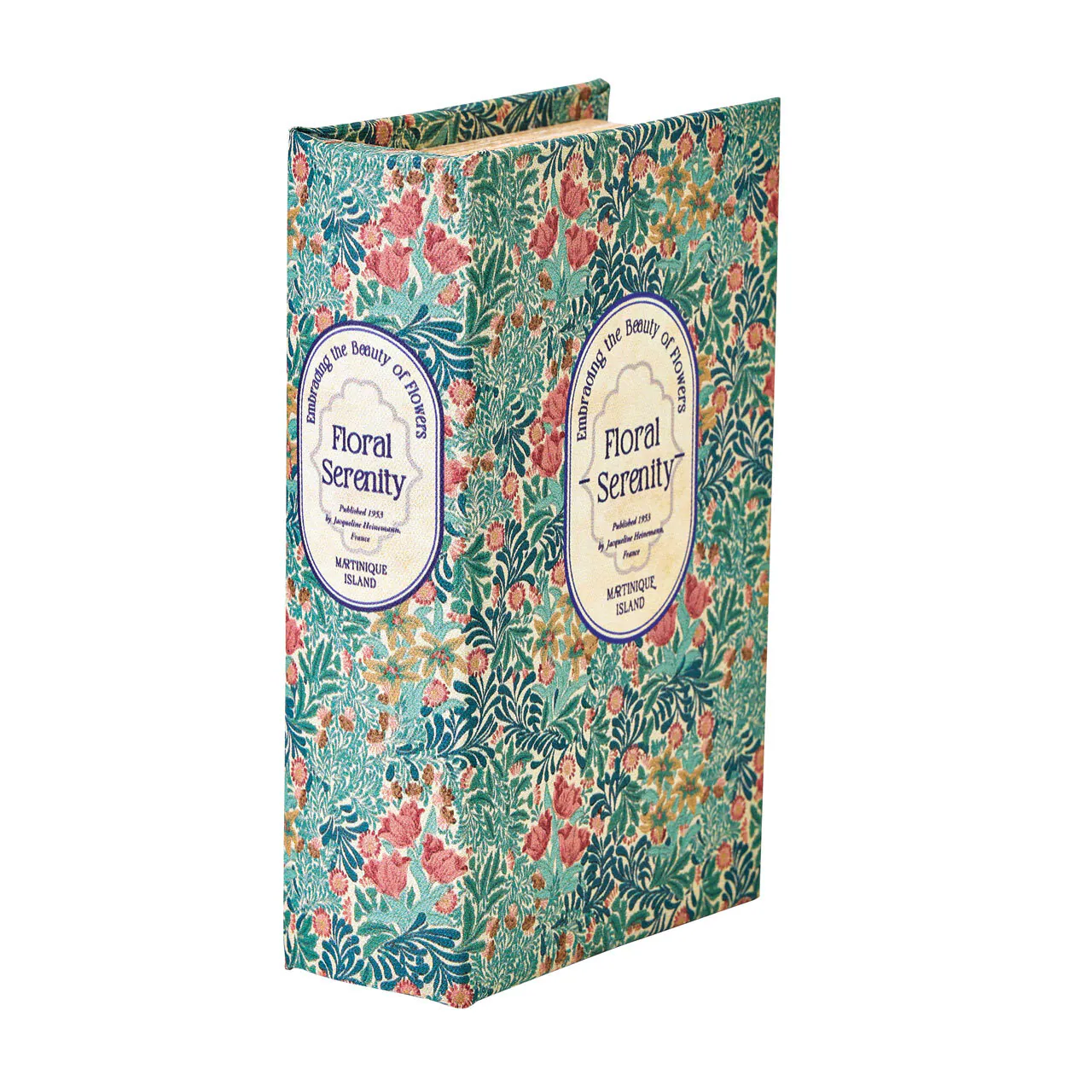 XY-10-035 兩用書本造型花器擺飾 藍花