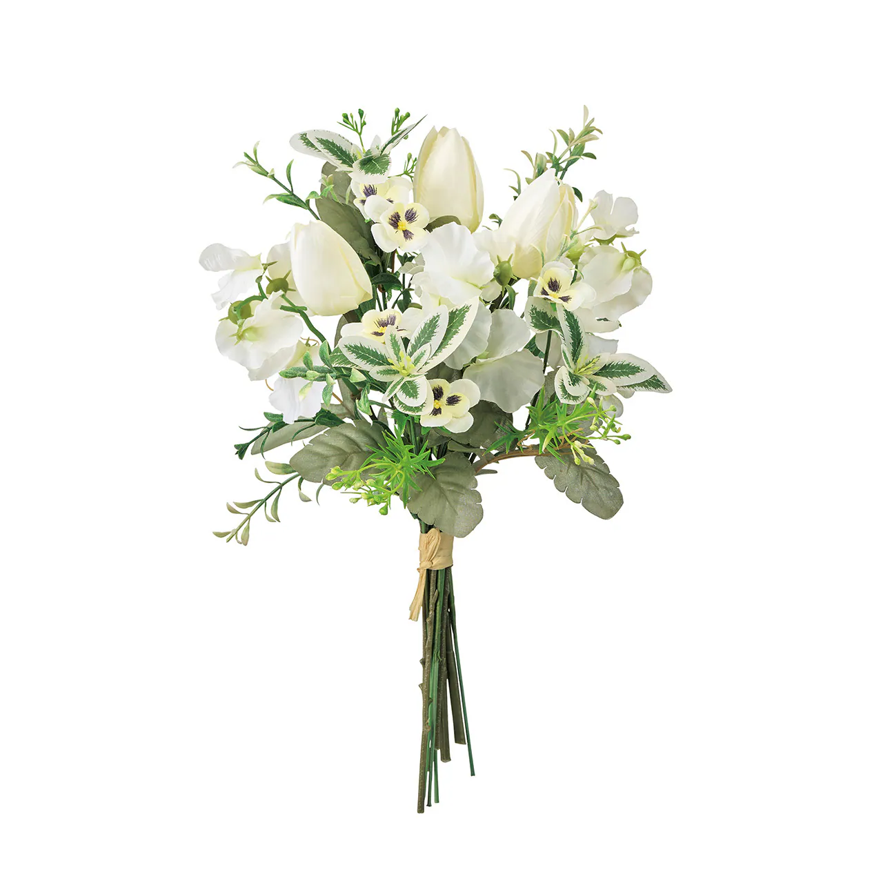 FM-8319-001 繽紛鬱金香花束 奶油白