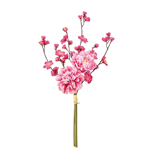 FJ-3668-016 牡丹桃花花束 桃粉