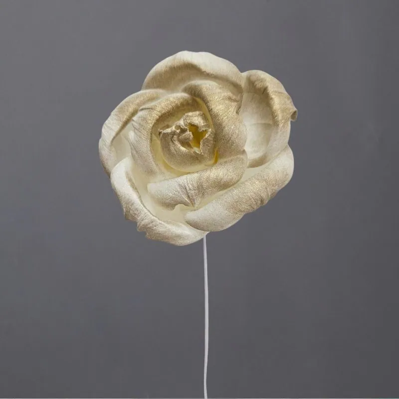 L-3696-929 索拉梔子花花插(噴漆) 復古金
