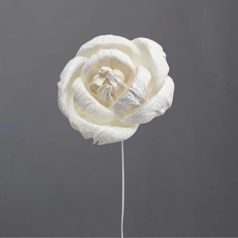 L-3696-904 索拉梔子花花插(噴漆) 極光銀