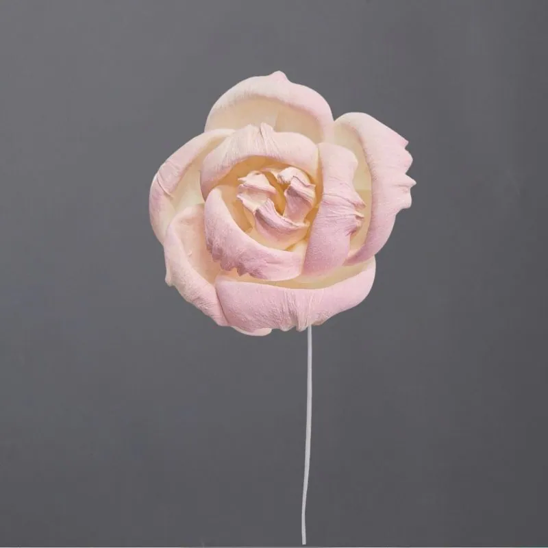 L-3696-122 索拉梔子花花插(噴漆) 奶霜粉