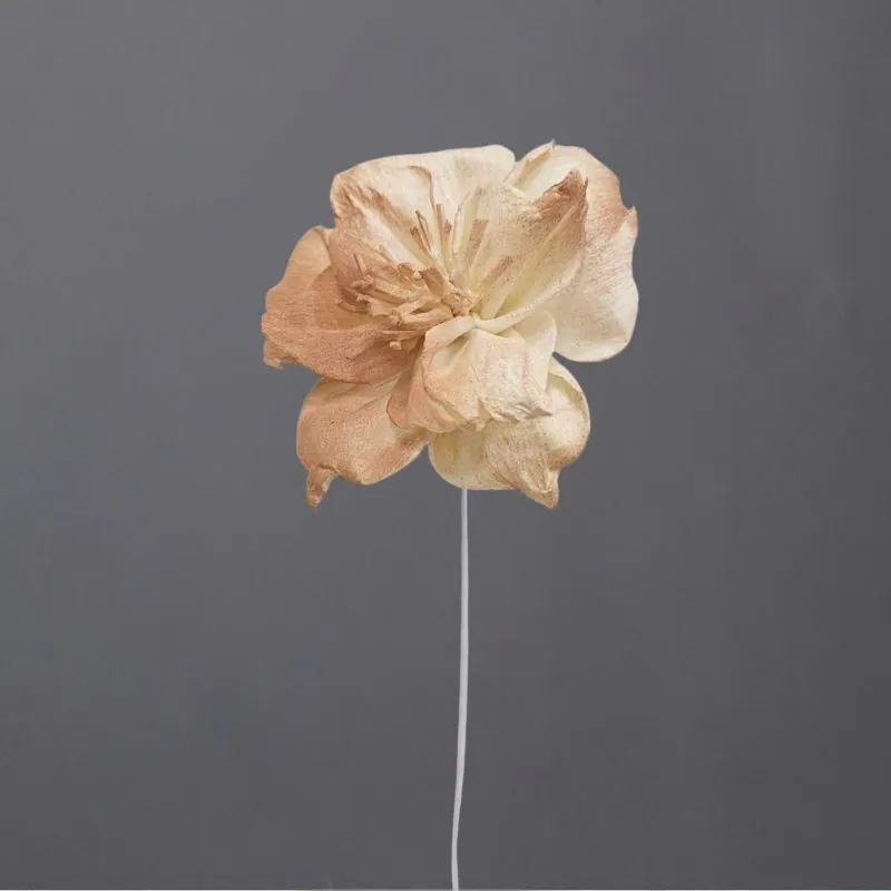 L-3594-844 索拉扶桑花花插-小(噴漆) 焦糖棕