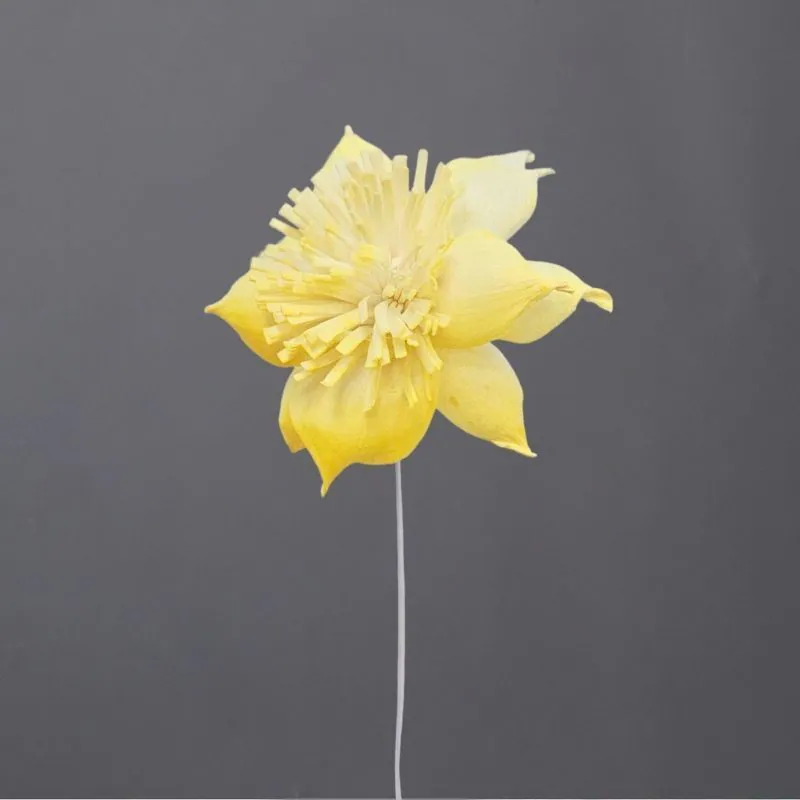 L-3594-532 索拉扶桑花花插-小(噴漆) 檸檬黃