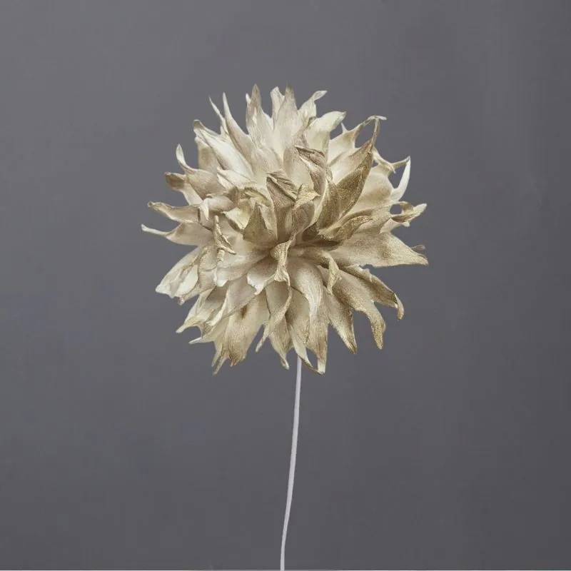 L-3496-929 索拉大理花花插(噴漆) 復古金