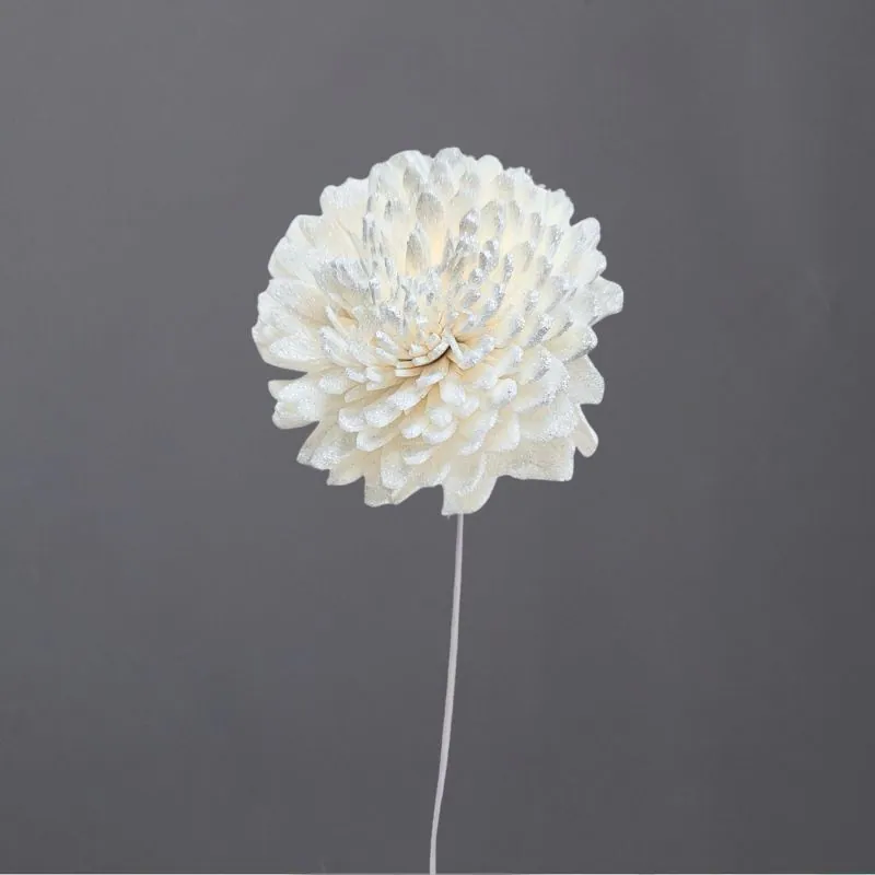 L-3394-904 索拉尖葉菊花插-小(噴漆) 極光銀