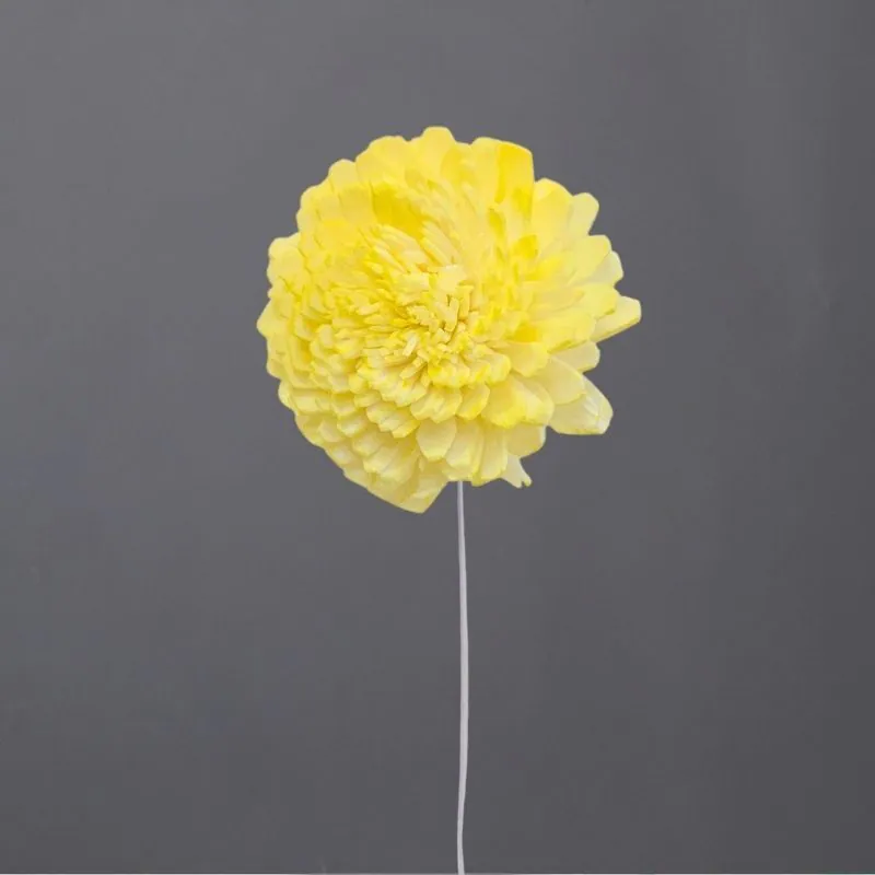 L-3394-532 索拉尖葉菊花插-小(噴漆) 檸檬黃