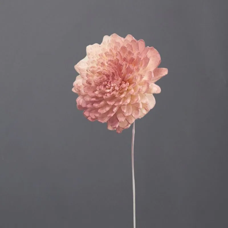 L-3394-146 索拉尖葉菊花插-小(噴漆) 微醺粉