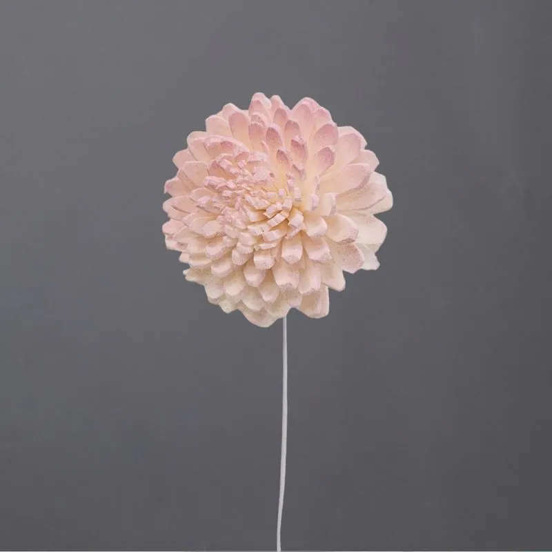 L-3394-122 索拉尖葉菊花插-小(噴漆) 奶霜粉
