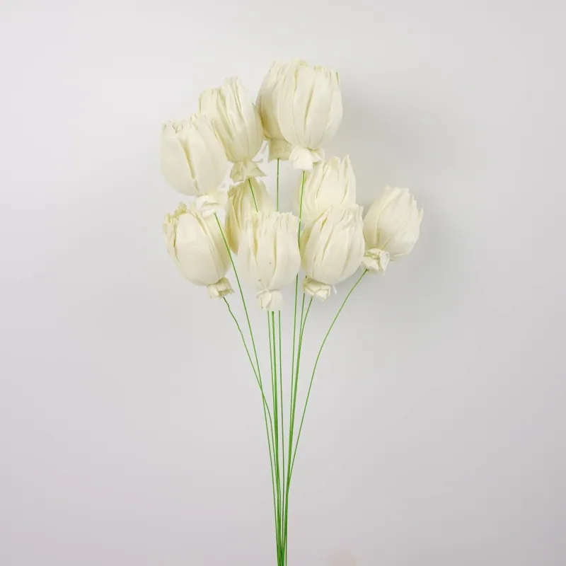 L-3086-010 索拉鬱金香花插 白