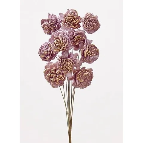 32085-249 索拉玫瑰花插-小(雙色) 朦朧玫瑰/金