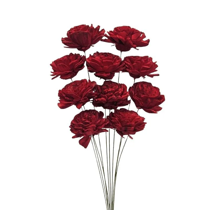 32081-330 索拉玫瑰花插-小 深紅