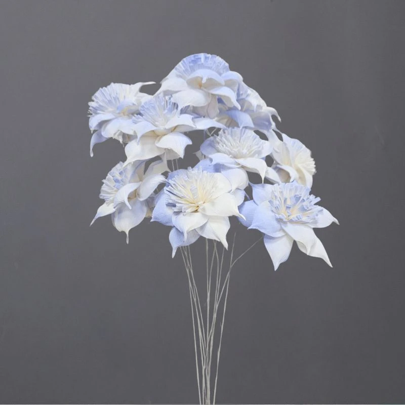 L-3596-622 索拉扶桑花花插(噴漆) 薄霧藍