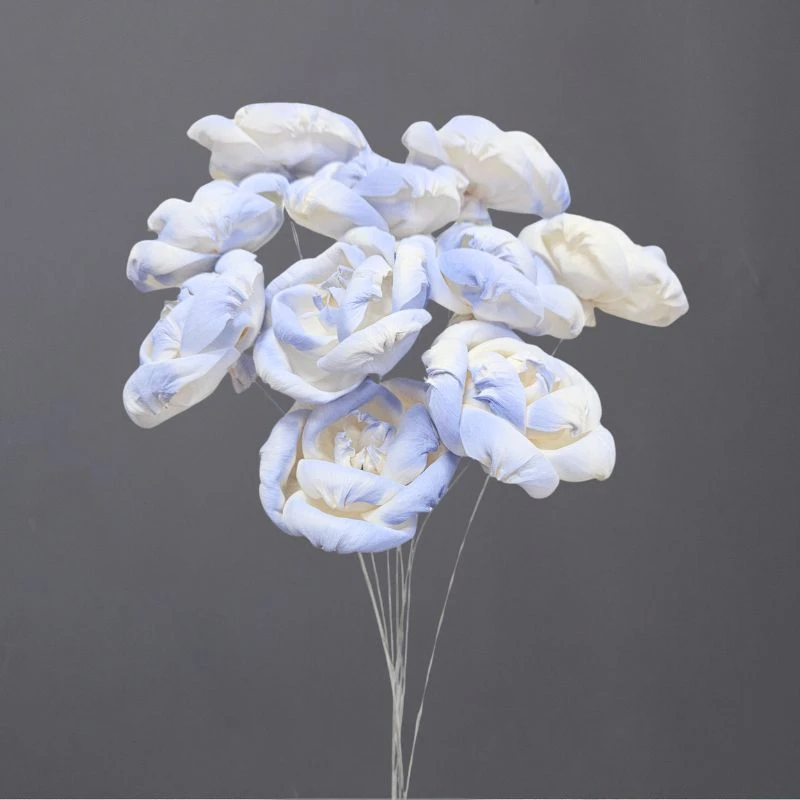 L-3696-622 索拉梔子花花插(噴漆) 薄霧藍