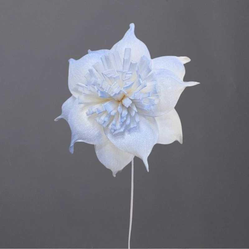 L-3596-691 索拉扶桑花花插(噴漆) 月光藍珠光