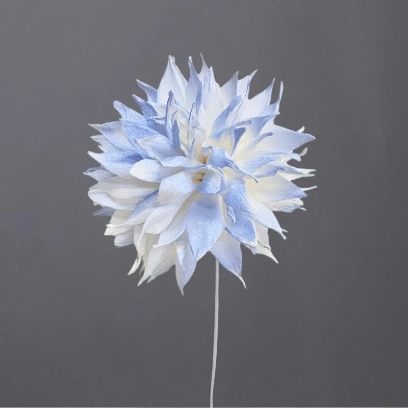 L-3496-691 索拉大理花花插(噴漆) 月光藍珠光