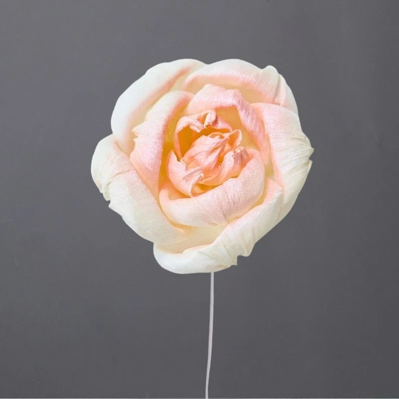 L-3696-198 索拉梔子花花插(噴漆) 月櫻粉珠光腮紅