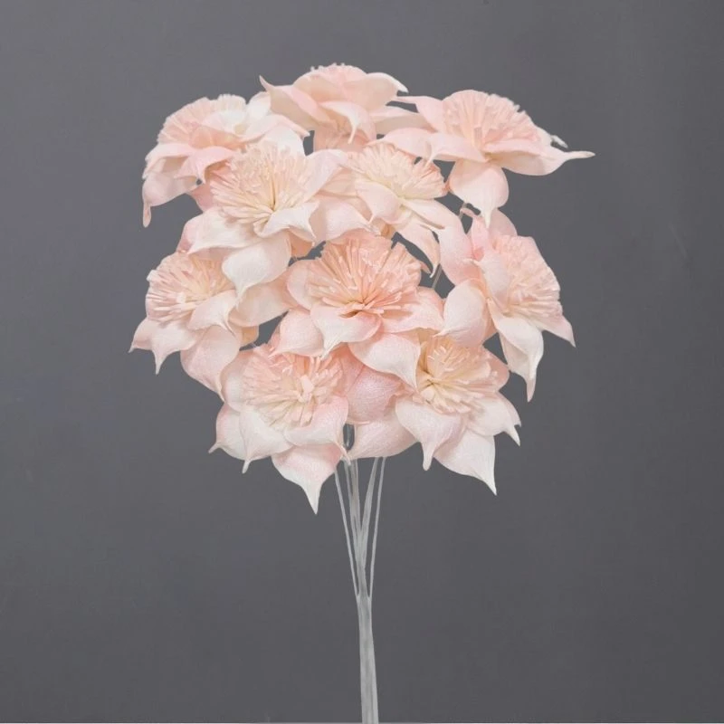 L-3596-194 索拉扶桑花花插(噴漆) 月櫻粉珠光