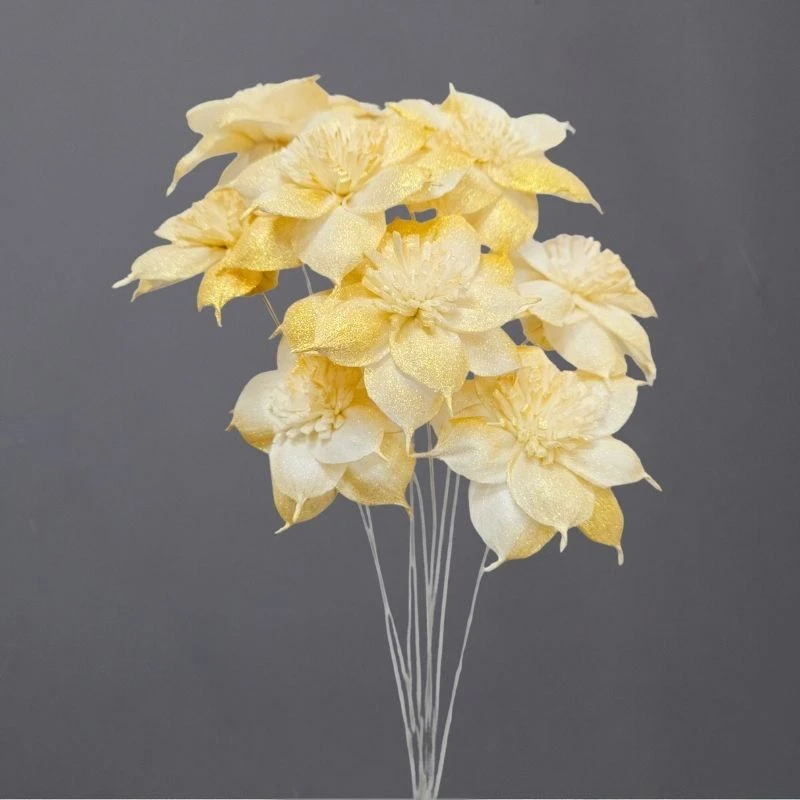L-3596-880 索拉扶桑花花插(噴漆) 流沙金珠光