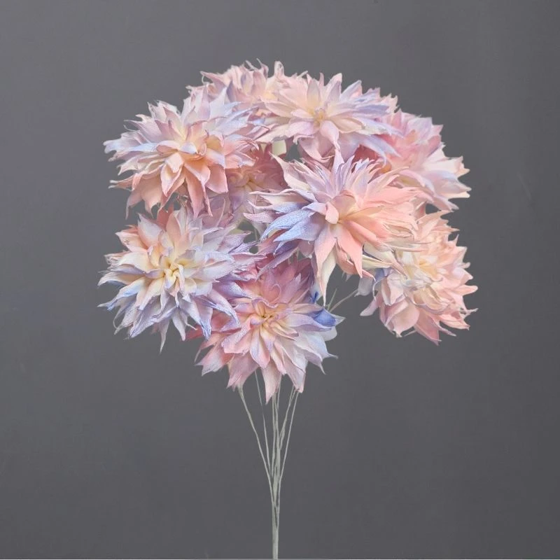 L-3496-486 索拉大理花花插(噴漆) 人魚姬珠光