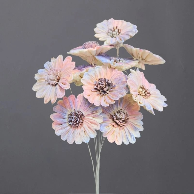 L-4346-486 索拉太陽花花插(噴漆) 人魚姬珠光