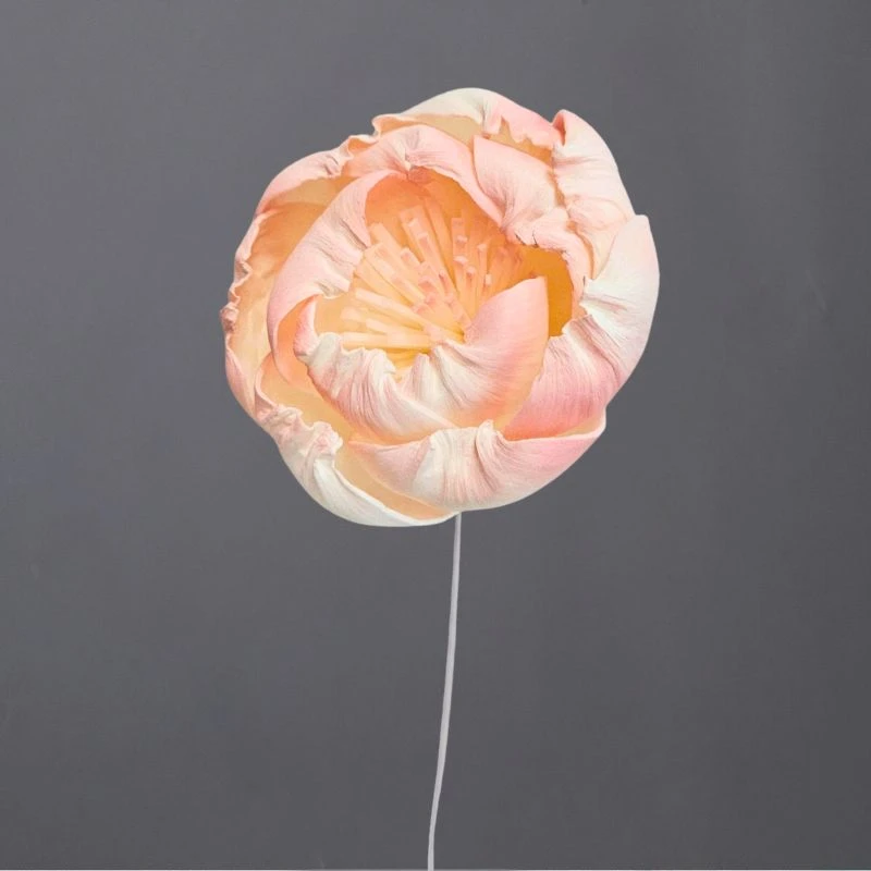 L-3296-101 索拉牡丹花插(噴漆) 櫻花粉