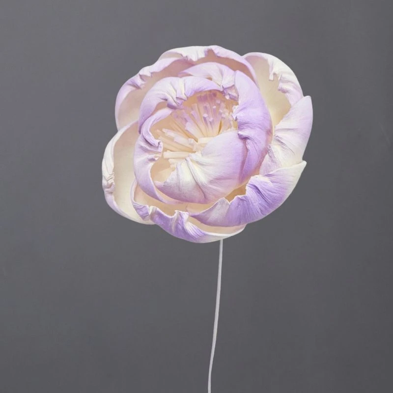 L-3296-427 索拉牡丹花插(噴漆) 紗霧紫